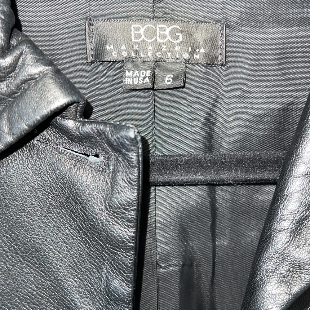 MAXAZRIA black mixed/ leather jacket 🇺🇸 - Picture 2 of 9